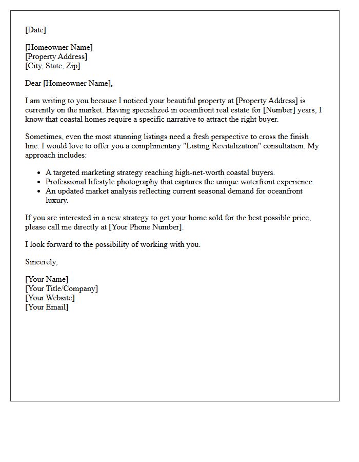 Revitalize Your Oceanfront Listing Letter