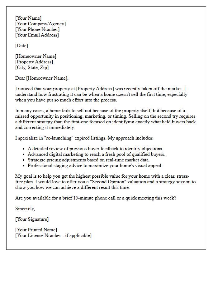 Maximizing Your Home Value On The Second Try Letter