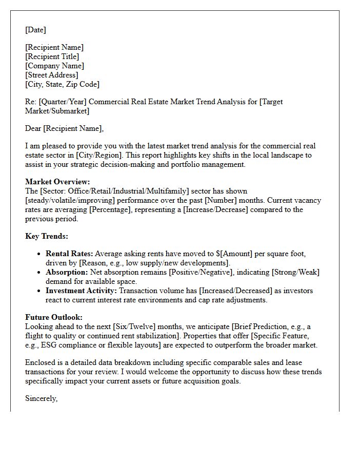 Commercial Real Estate Market Trend Analysis Letter