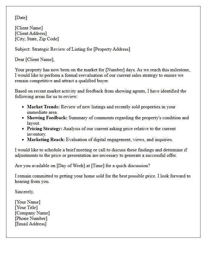 Prolonged Market Time Reevaluation Letter