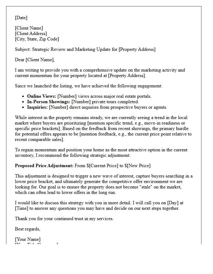 Listing Momentum and Adjustment Letter