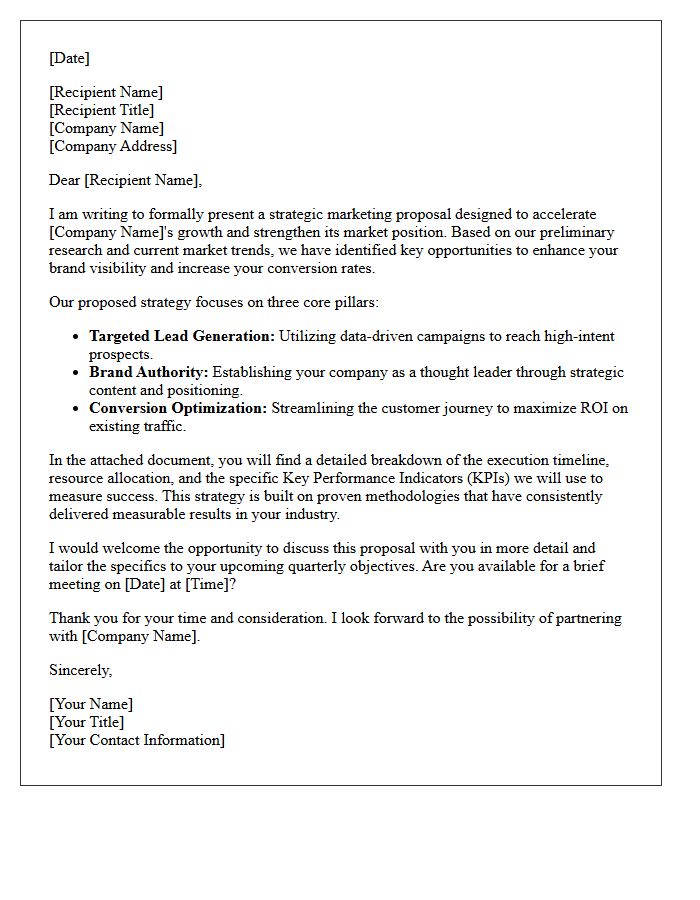 The Proven Marketing Strategy Proposal Letter