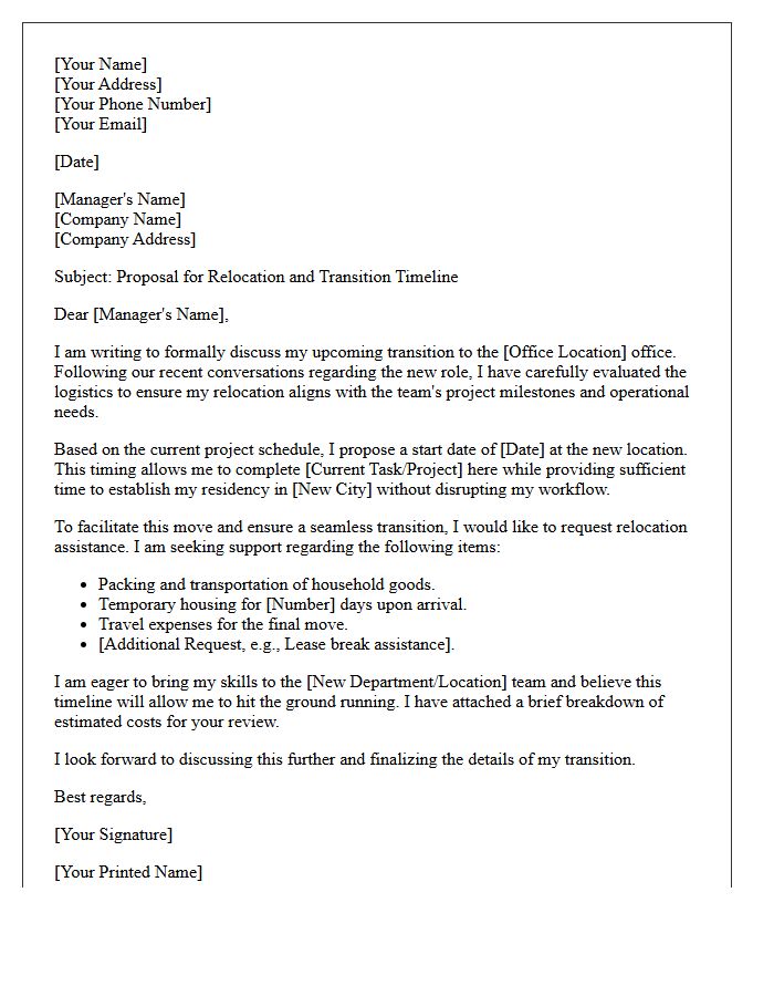 The Right Timing And Relocation Assistance Letter