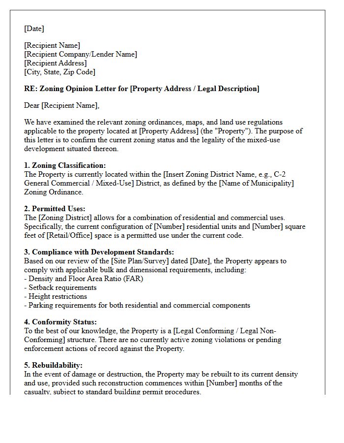 Mixed Use Zoning Opinion Letter