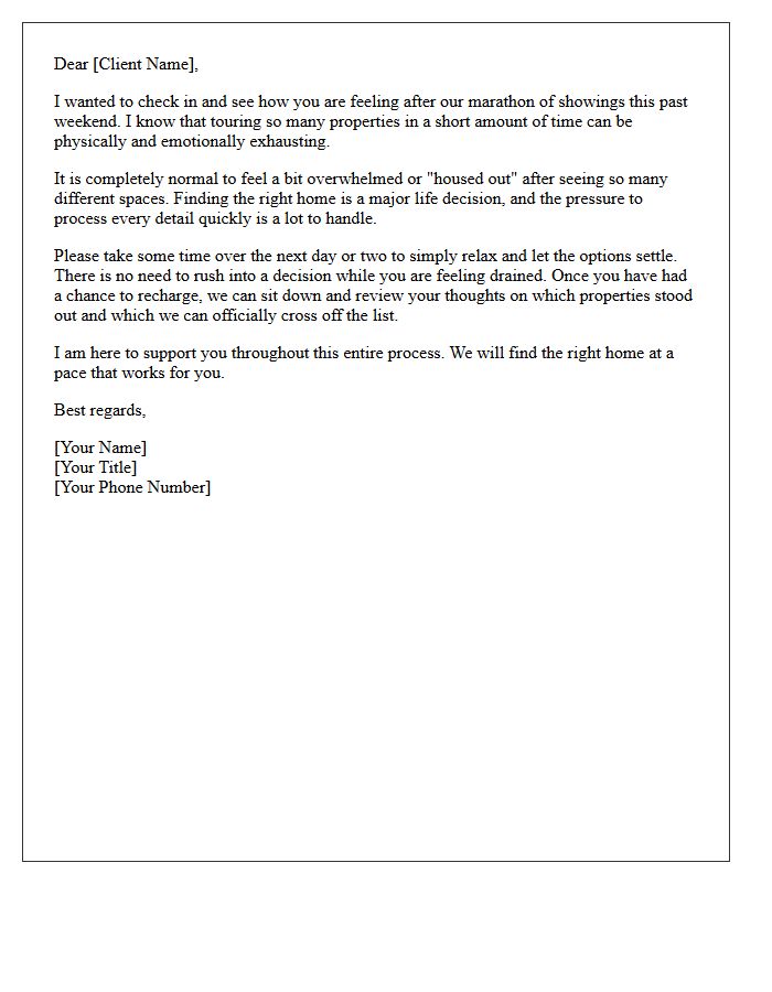 Navigating Weekend Showing Exhaustion Empathy Letter