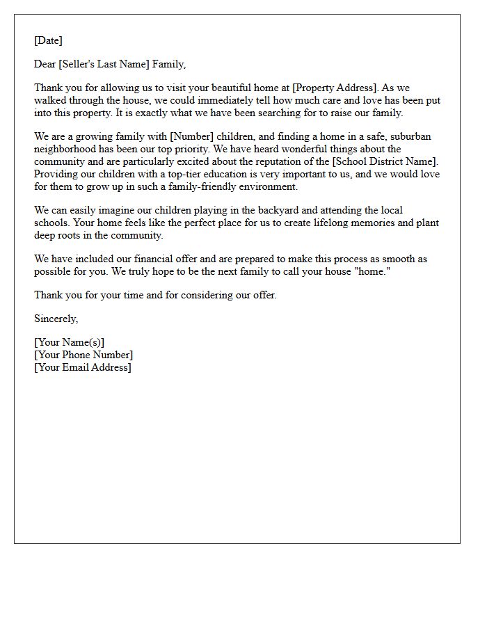 Family-Friendly Suburban Neighborhood Top School District Letter