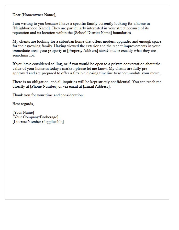 Upgraded Suburban Family Home Desirable School District Letter