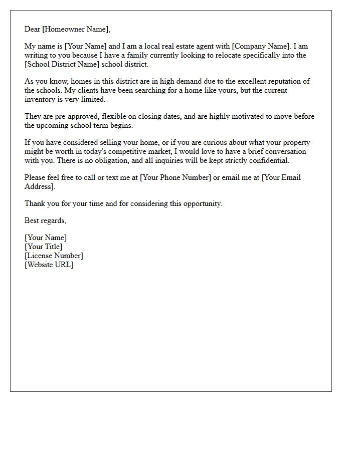 Top School District Just Listed Relocation Letter