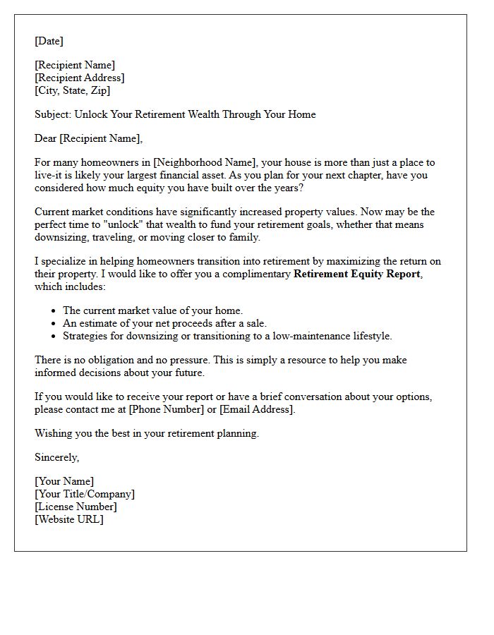 Unlock Your Retirement Wealth Real Estate Letter