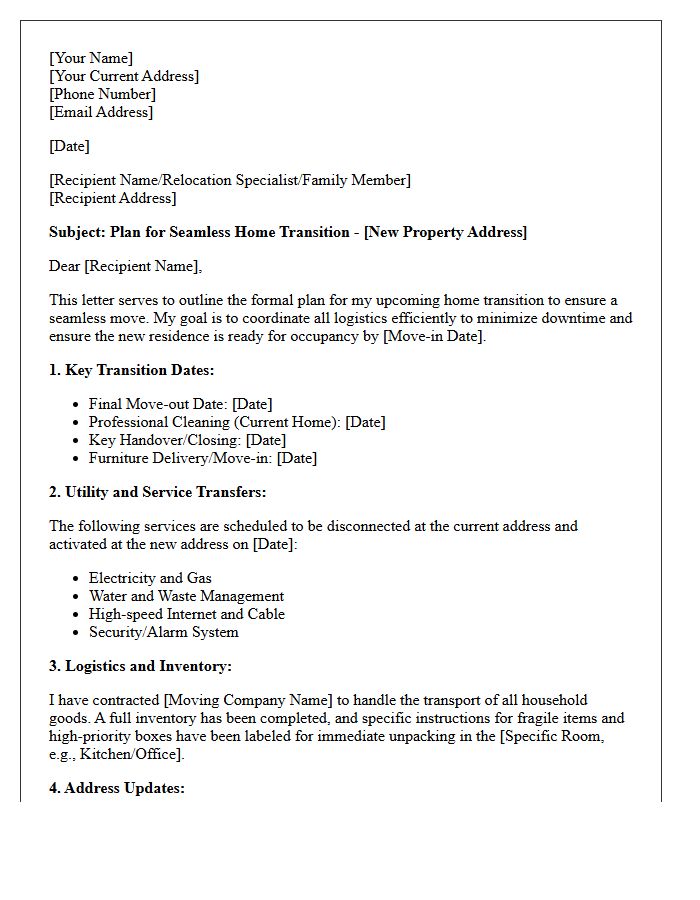 Seamless Home Transition Planning Letter