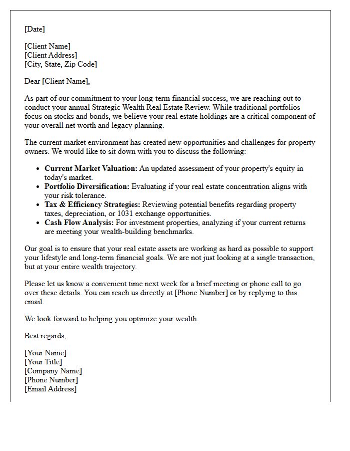 Strategic Wealth Real Estate Review Letter