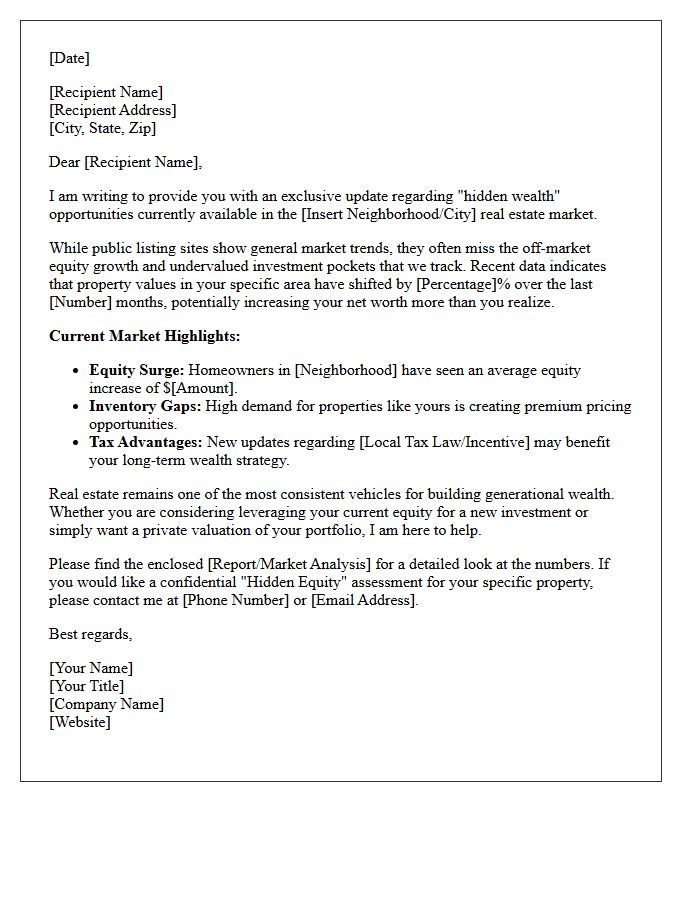 Hidden Wealth Real Estate Update Letter