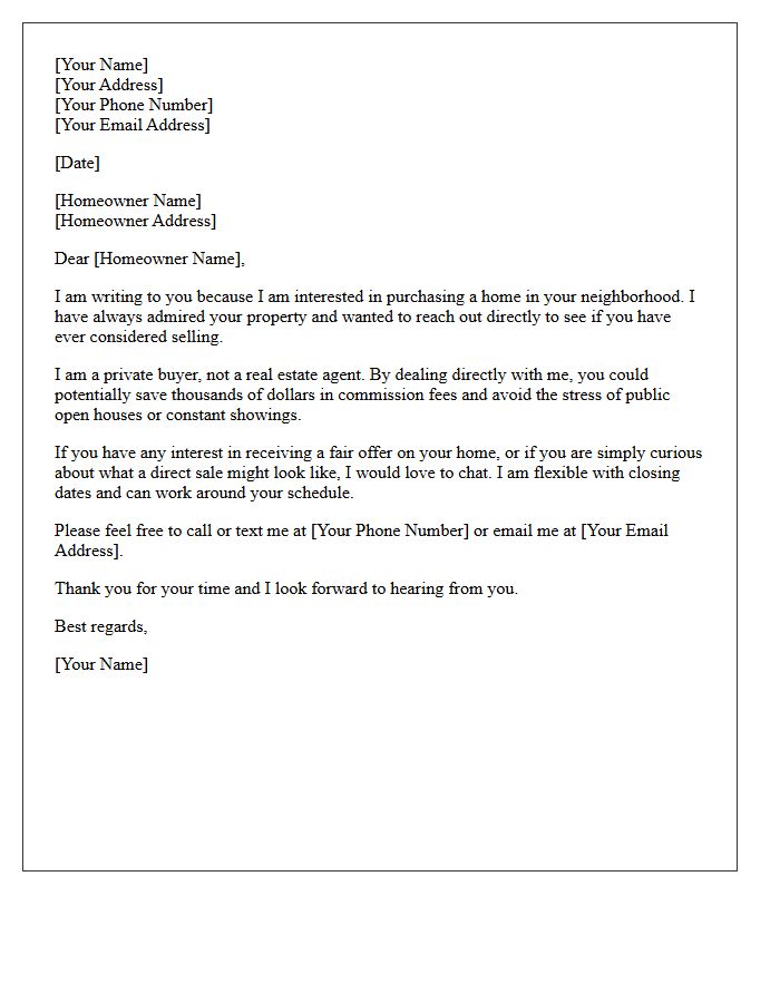 Private Seller Neighborhood Evaluation Letter