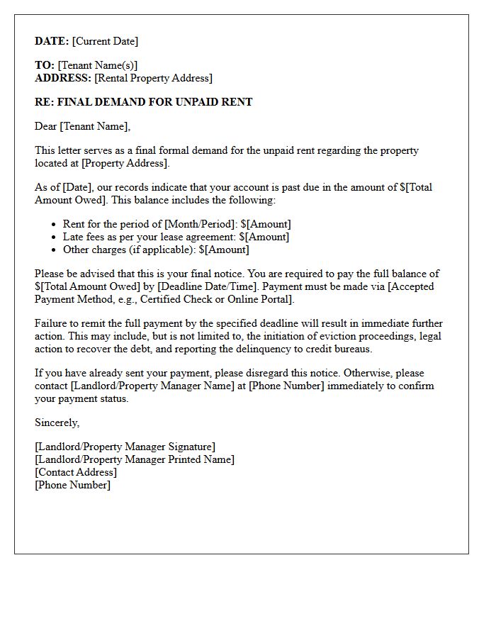 Final Late Rent Demand Letter