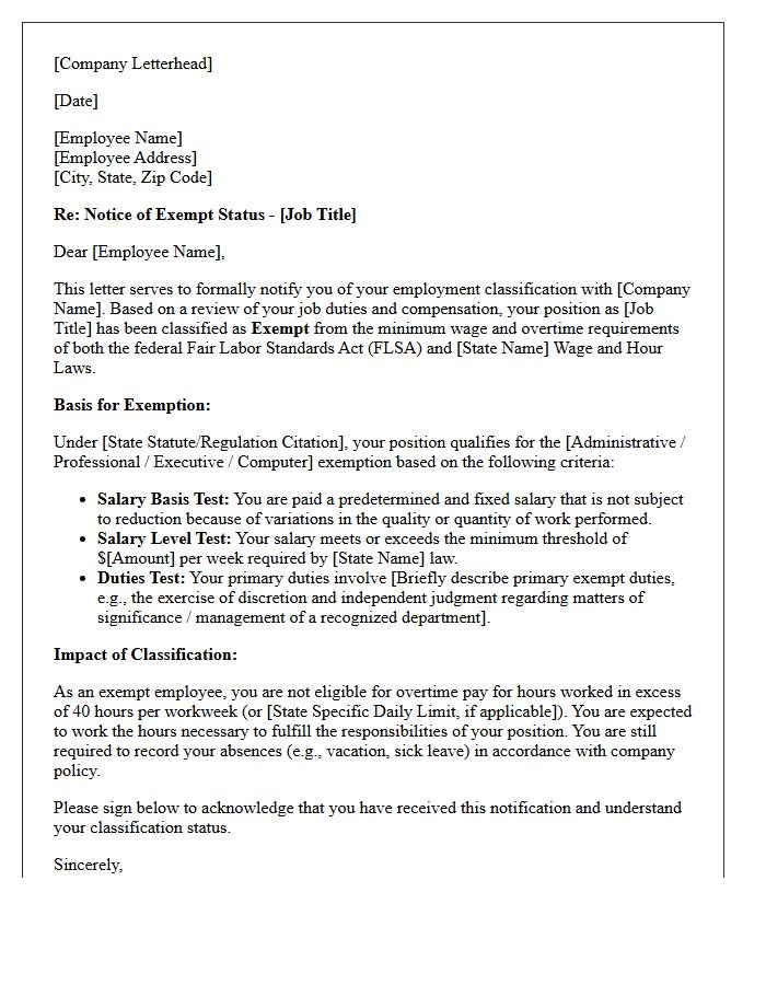 State Equivalent Wage And Hour Exemption Opinion Letter