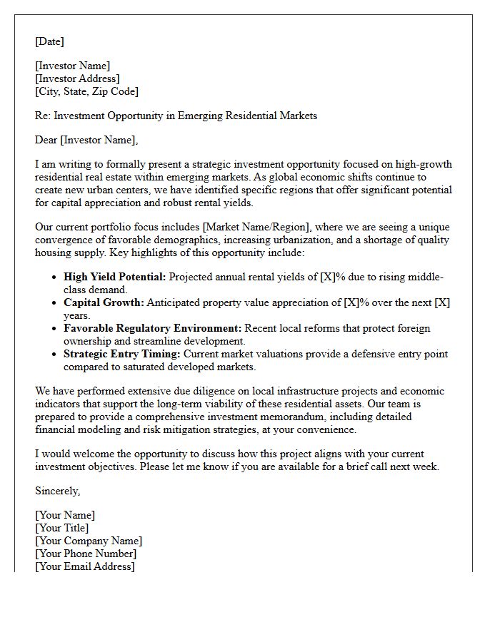 Emerging Markets Residential Investment Letter