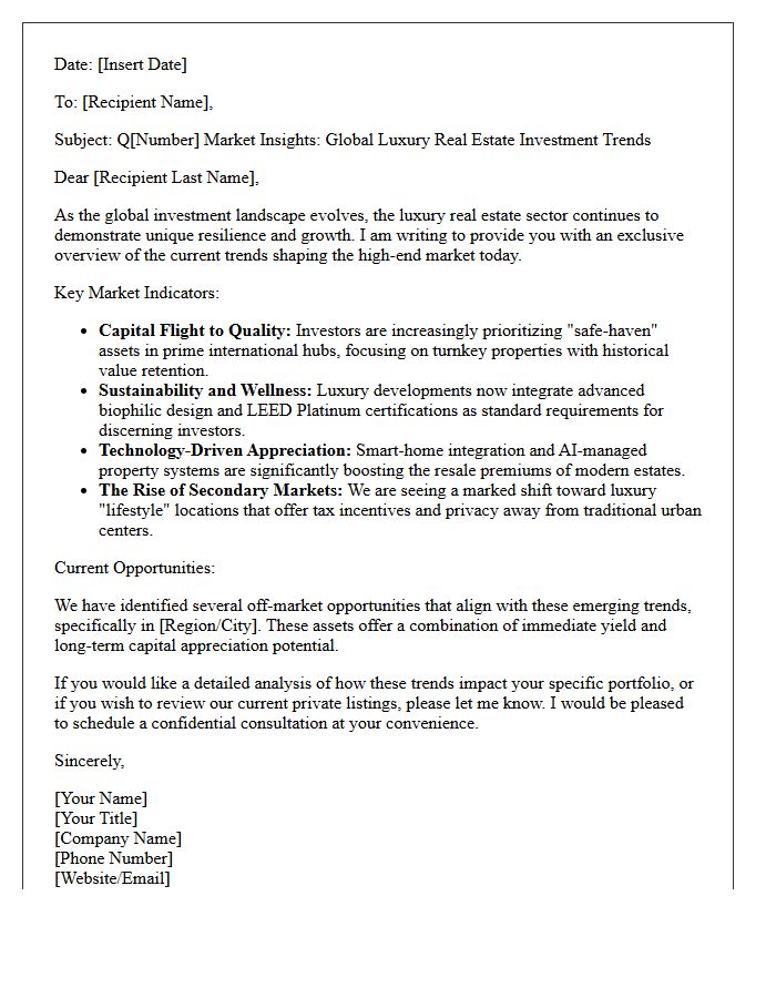 Luxury Real Estate Investment Trends Letter