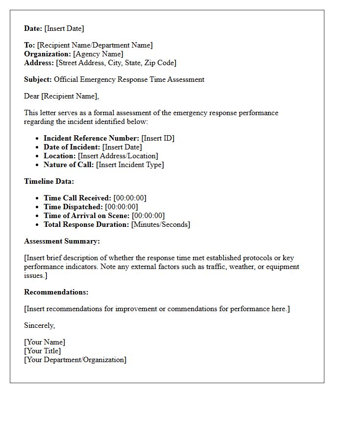 Emergency Response Time Assessment
