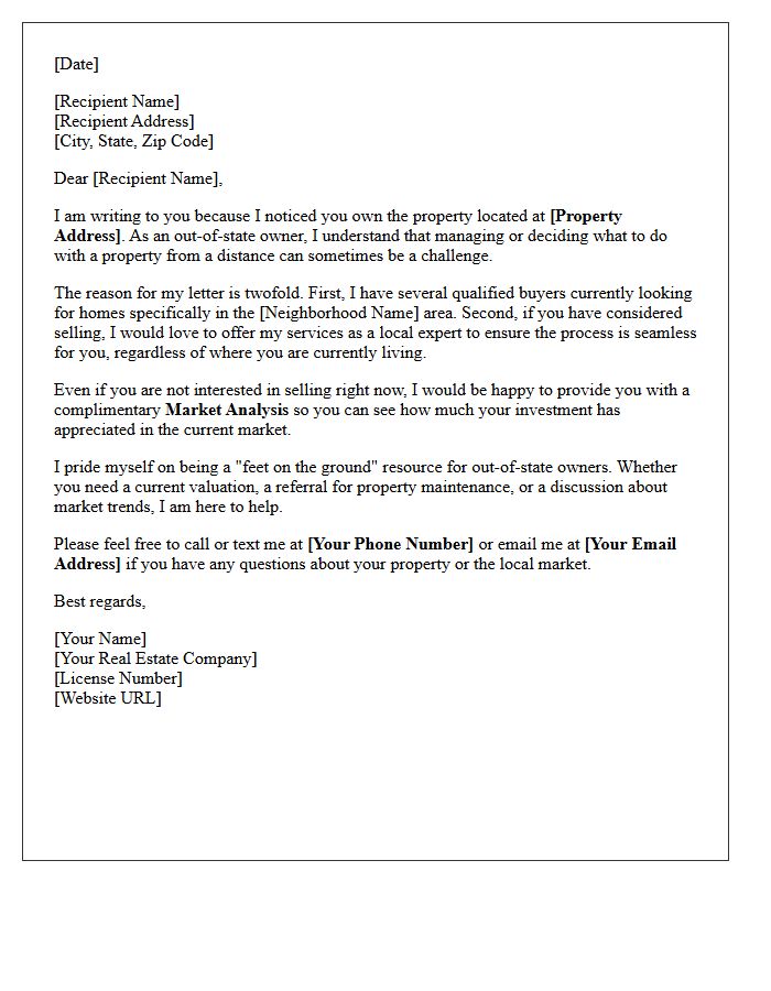 Out-of-State Absentee Owner Referral Letter