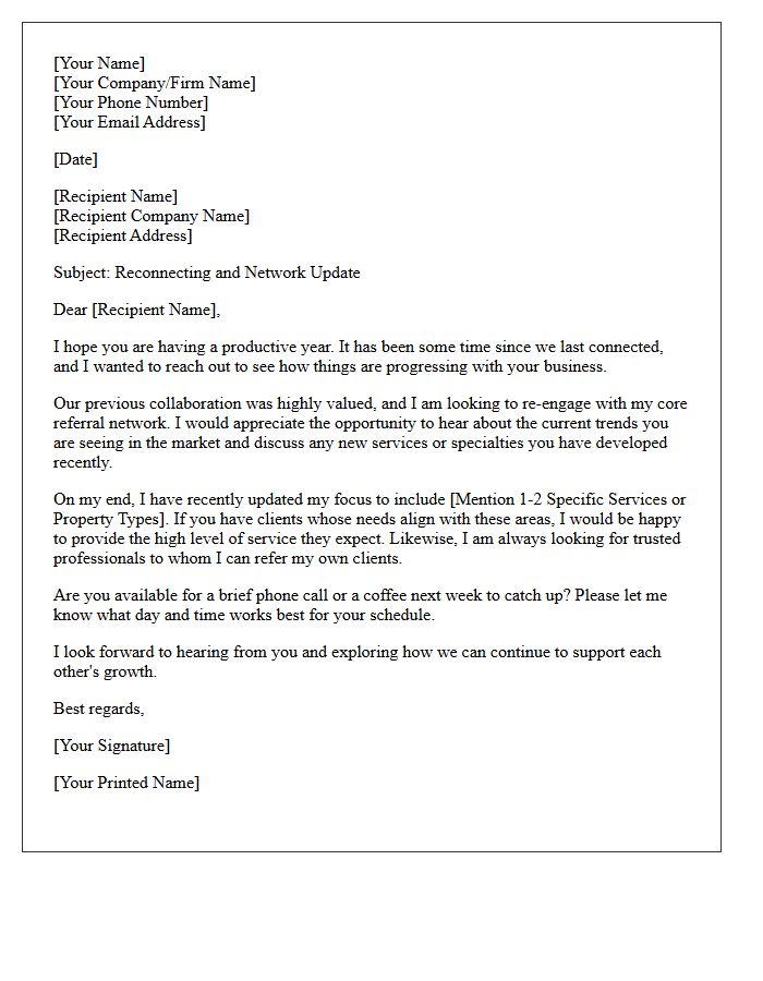 Broker Referral Network Reconnection Letter