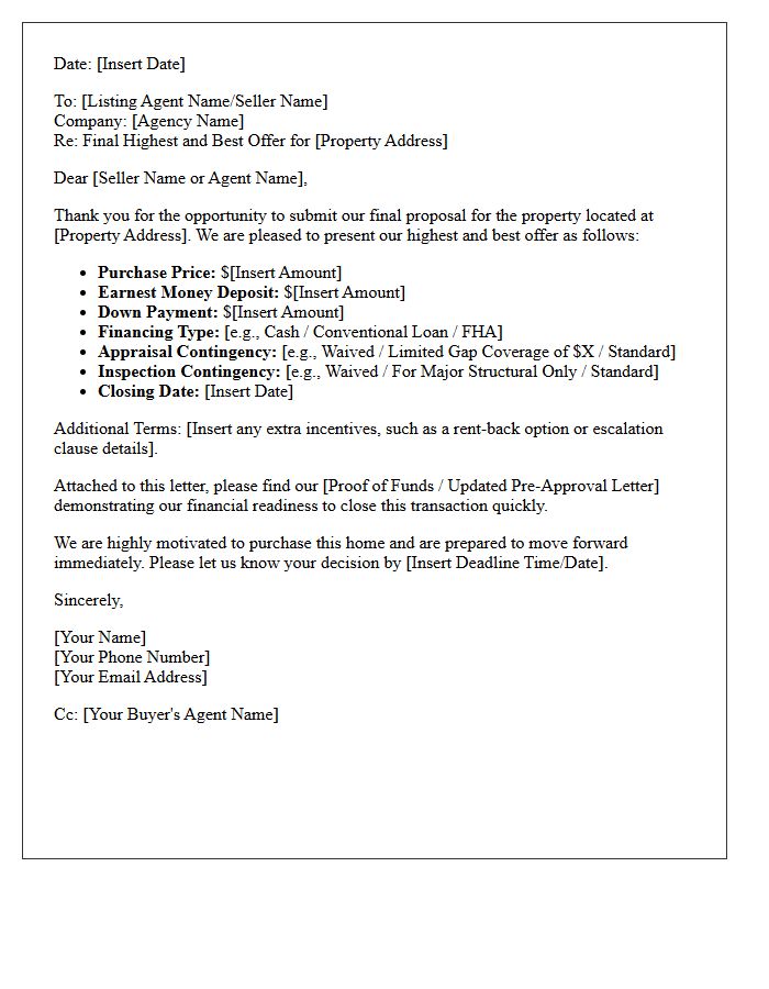 Property Bidding Final Highest And Best Letter