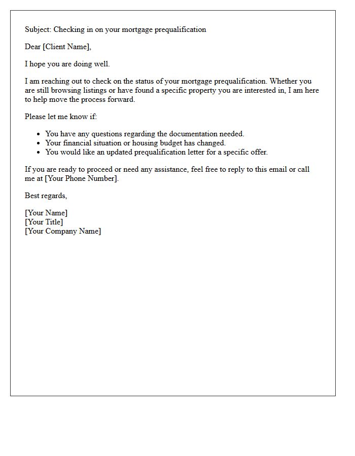 Checking In On Your Mortgage Prequalification Status Letter