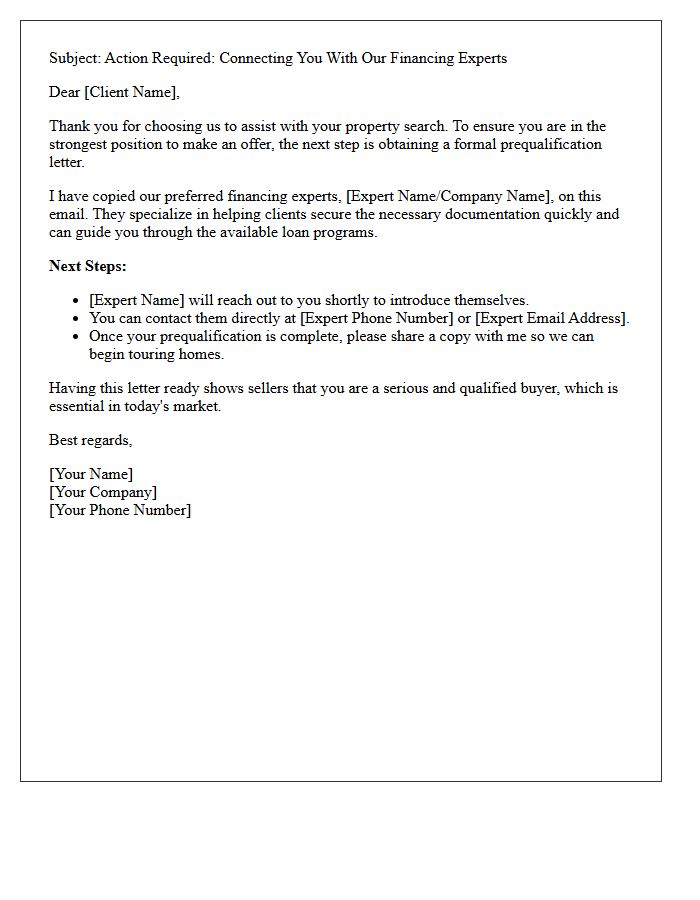 Connecting You With Financing Experts For Your Prequalification Letter