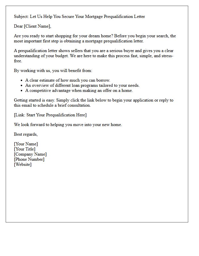 Let Us Help You Secure Your Mortgage Prequalification Letter