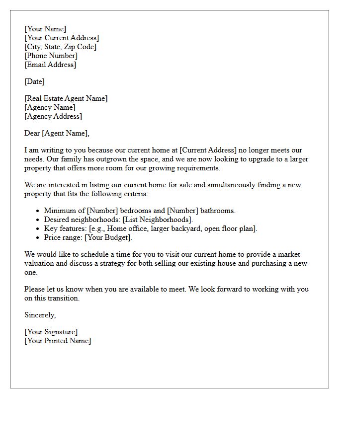 Outgrown Space Real Estate Upgrade Letter
