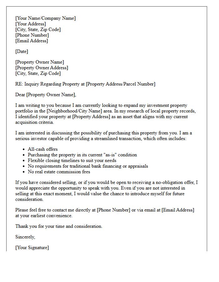 Investment Property Portfolio Expansion Letter