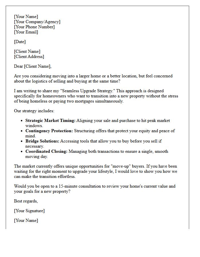 Seamless Buy And Sell Upgrade Strategy Letter