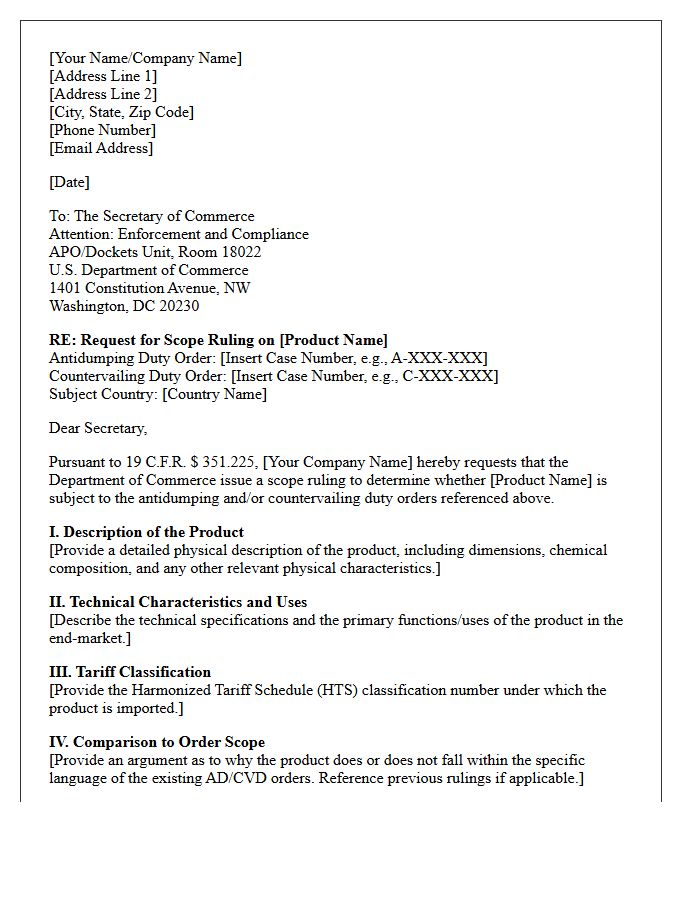 Antidumping And Countervailing Duty Scope Opinion Letter