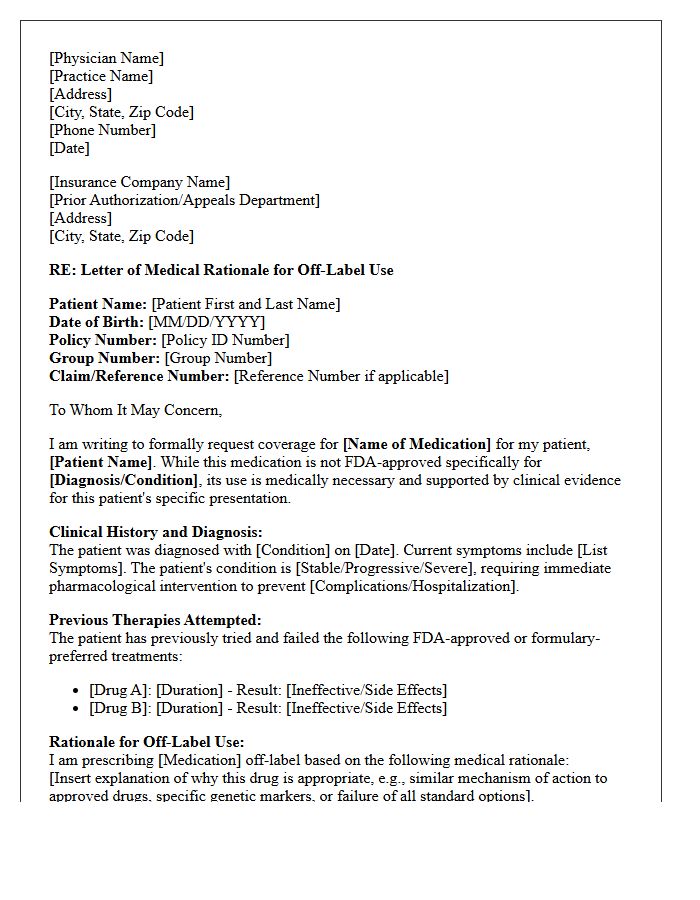 Medical Rationale for Off-Label Prescription Coverage