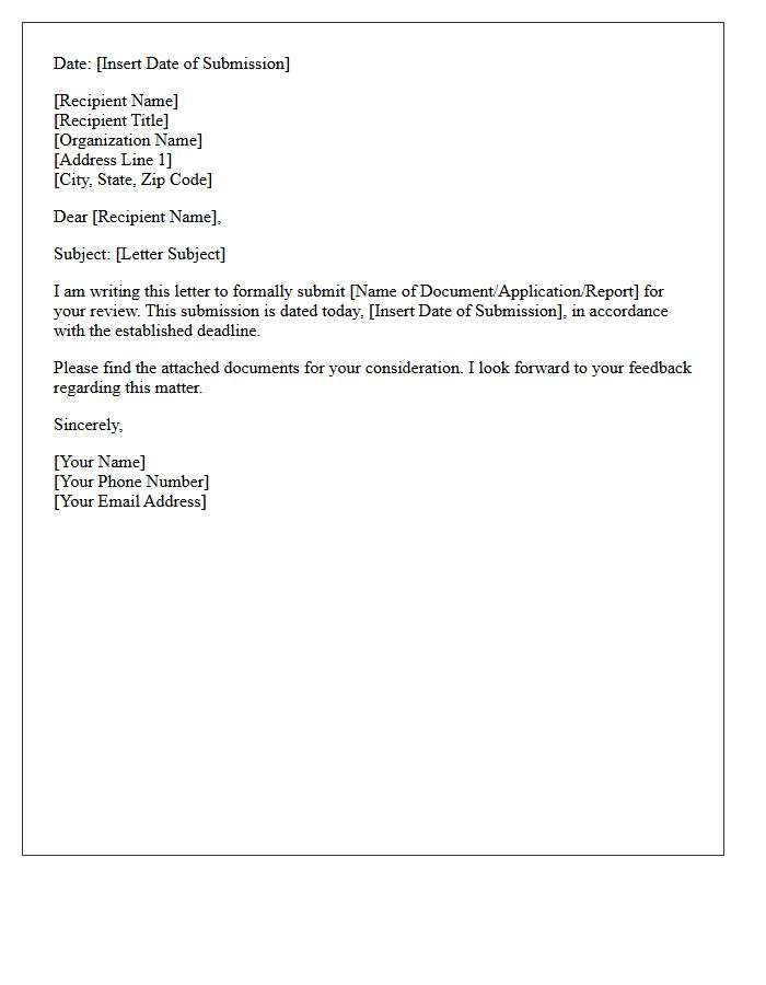 Date of Letter Submission