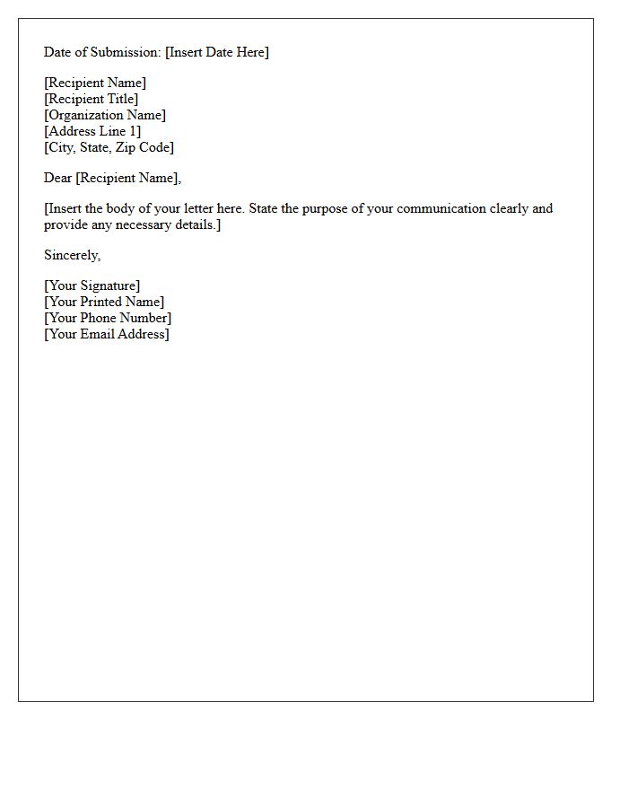 Date of Letter Submission