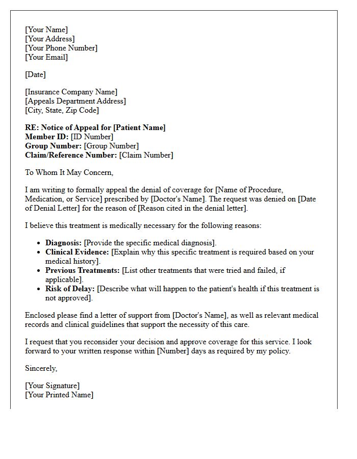 Medical Necessity Appeal Letter