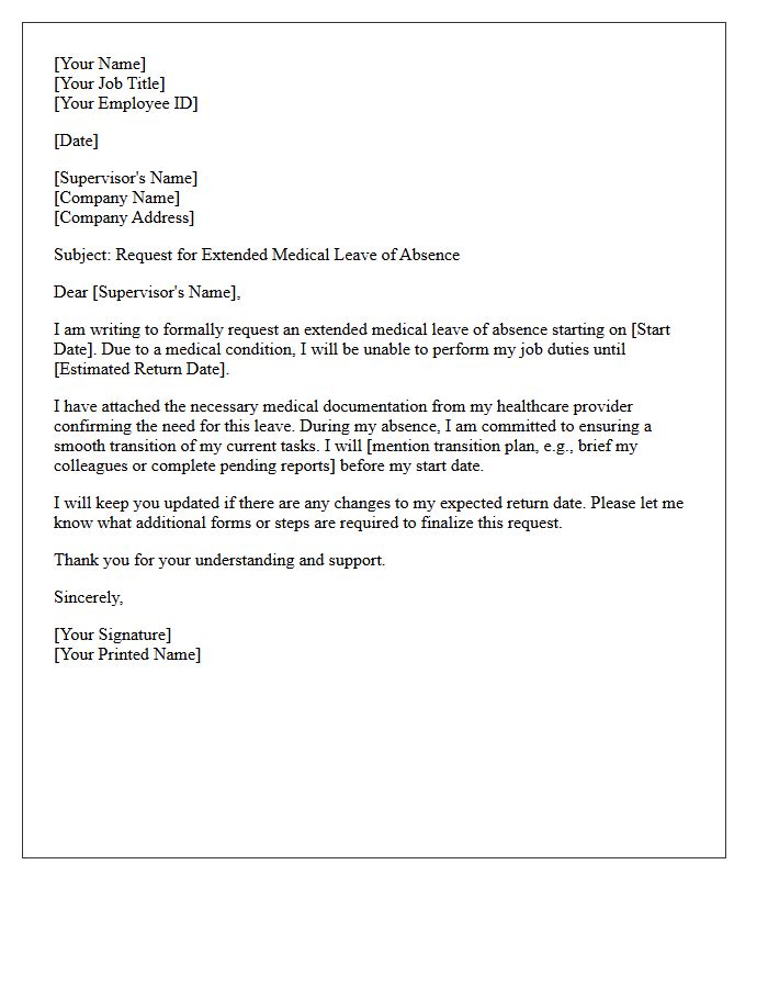 Extended Medical Leave of Absence Letter