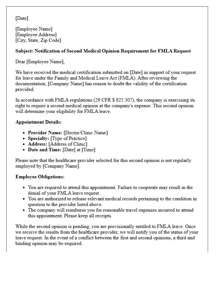 Purpose of FMLA Second Opinion Medical Referral Letter