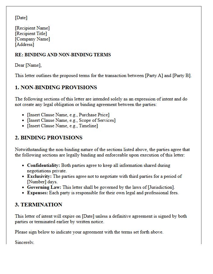Binding and Non-Binding Terms of This Letter