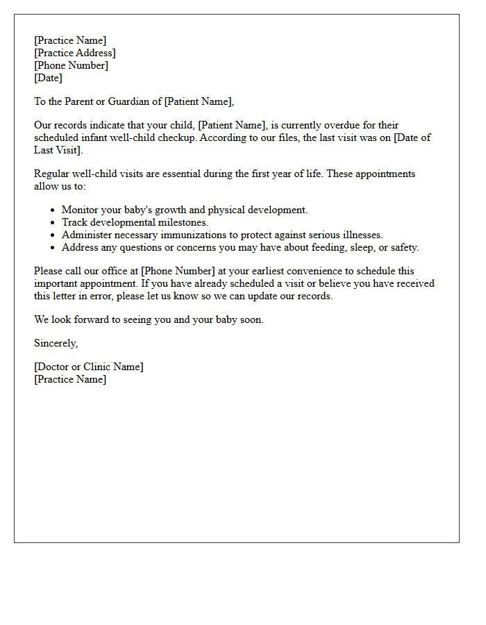 Overdue Infant Well-Child Check Follow-Up Letter