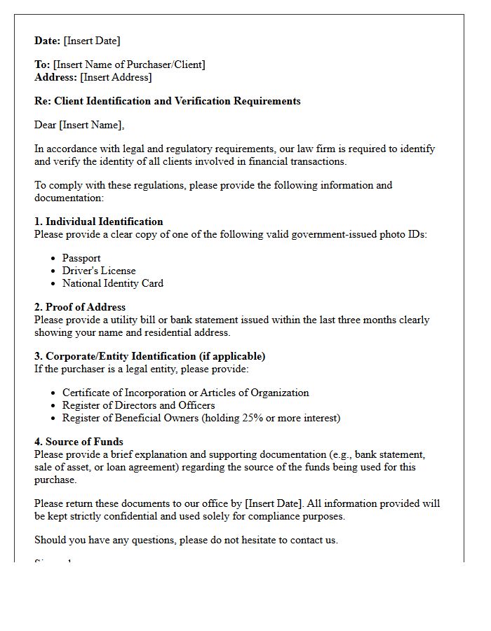 Law Firm Purchaser Identification