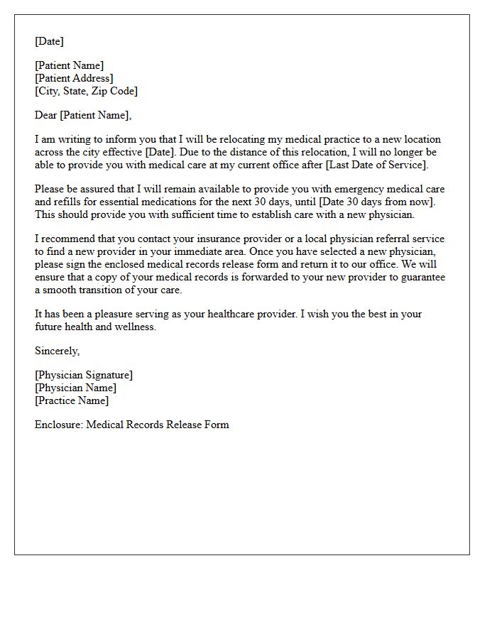 Cross City Relocation Patient Dismissal Letter