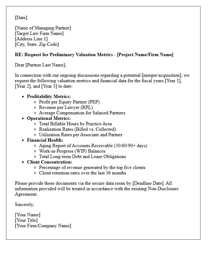 Target Law Firm Valuation Metrics