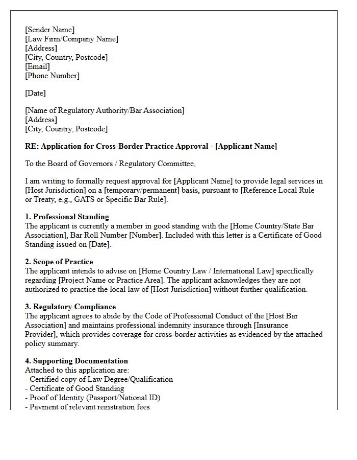 Cross-Border Regulatory And Bar Approvals