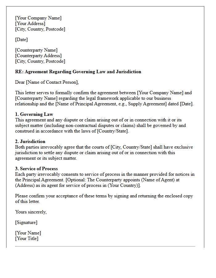 International Governing Law And Jurisdiction