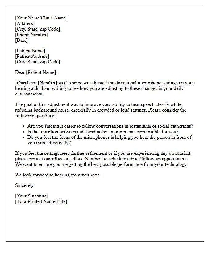 Directional Microphone Adjustment Follow-Up Letter