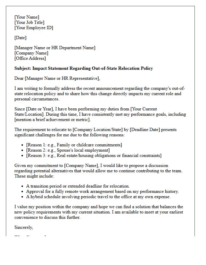 Out-of-State Relocation Policy Impact Letter