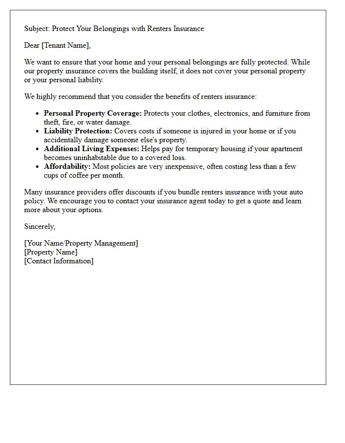Discover The Benefits Of Renters Insurance Letter