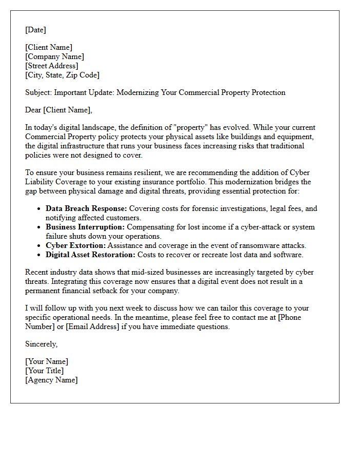 Modernizing Commercial Property Coverage with Cyber Liability Letter