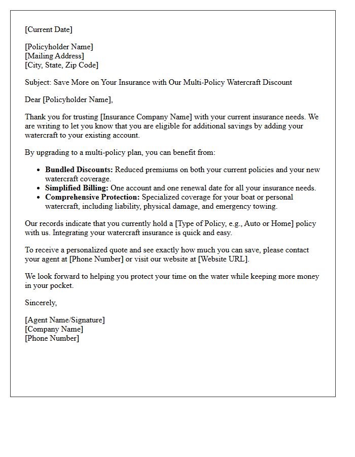 Multi-Policy Discount Watercraft Upgrade Letter
